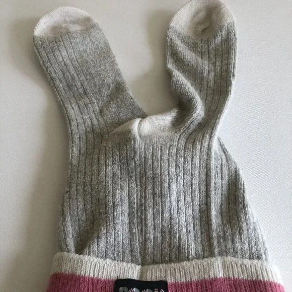 Pook Toque-Pink & Gray SOCK HAT & Mittens One Size Fits Reversible SOCK HAT!!! - Picture 4 of 5